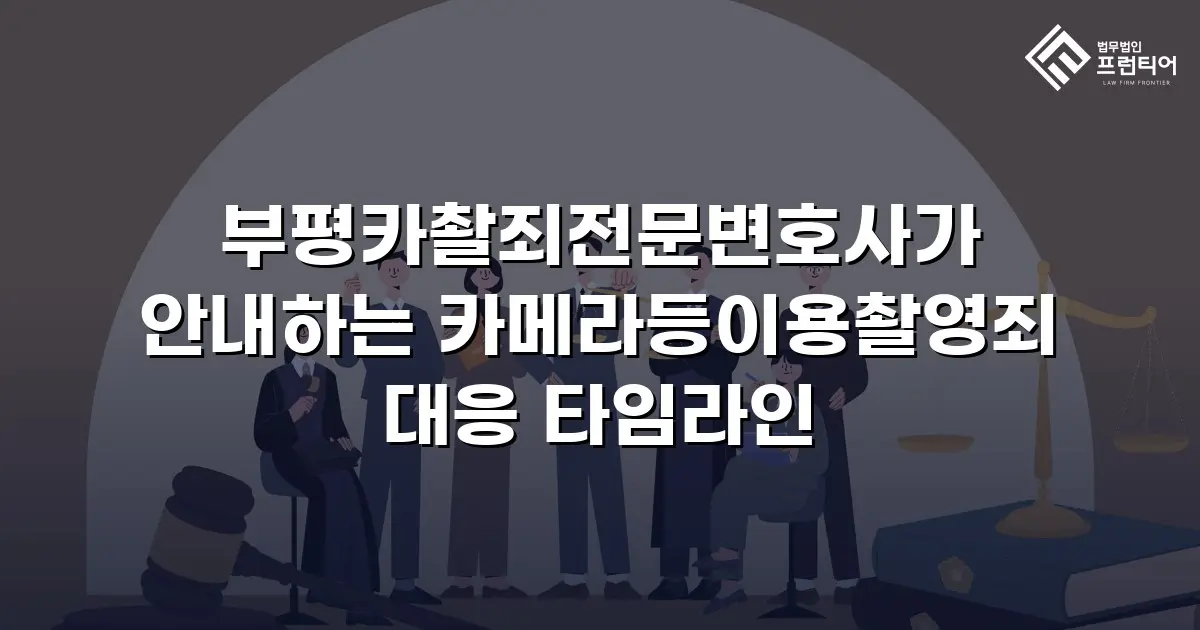 부평카촬죄전문변호사가 안내하는 카메라등이용촬영죄 대응 타임라인