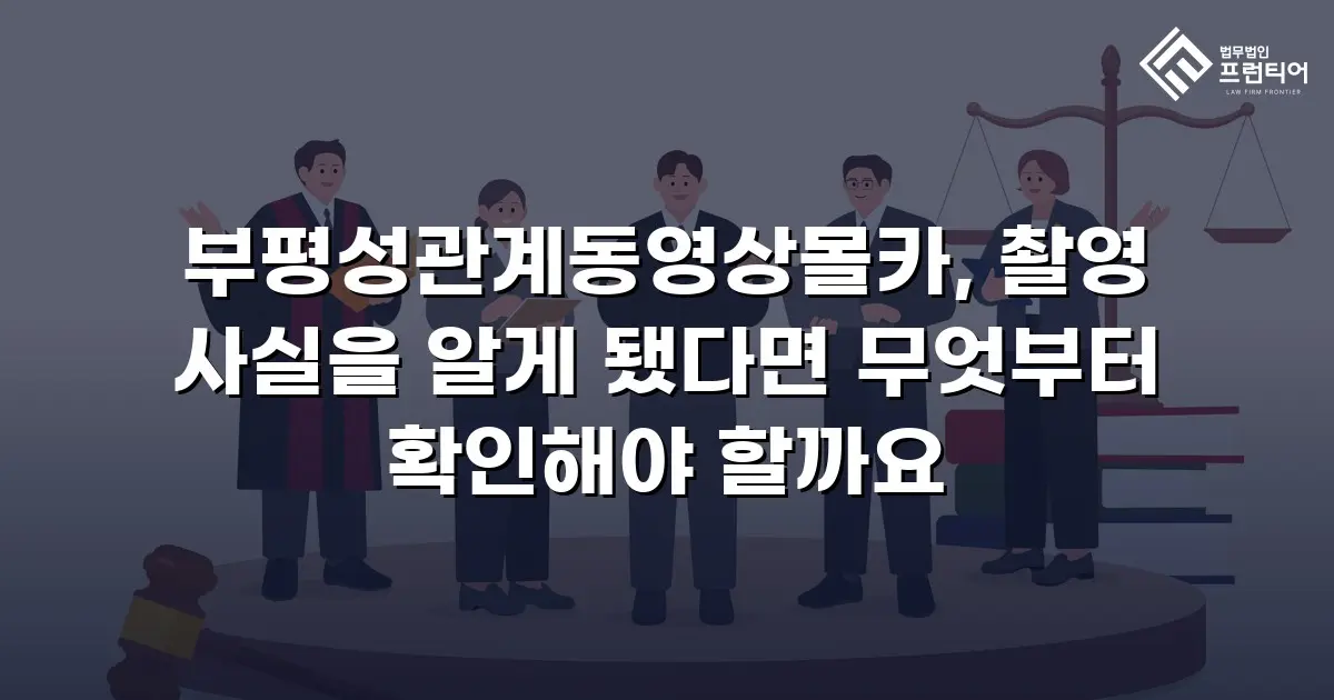 부평성관계동영상몰카, 촬영 사실을 알게 됐다면 무엇부터 확인해야 할까요