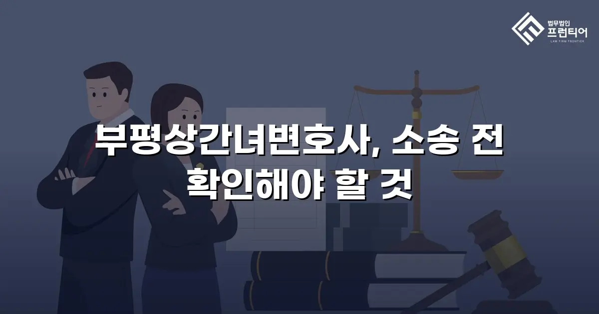 부평상간녀변호사, 소송 전 확인해야 할 것