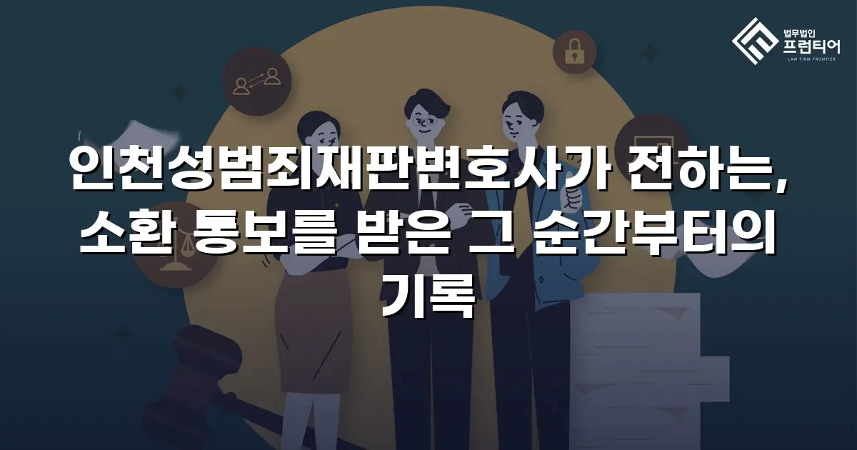 인천성범죄재판변호사가 전하는, 소환 통보를 받은 그 순간부터의 기록