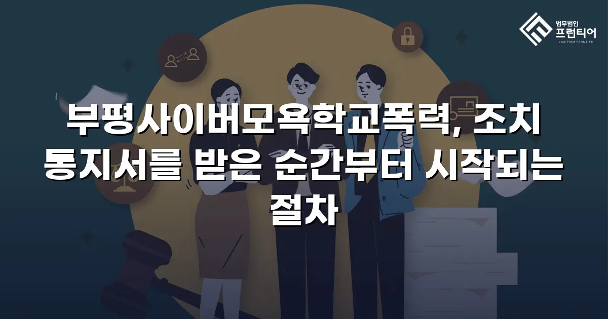 부평사이버모욕학교폭력, 조치 통지서를 받은 순간부터 시작되는 절차