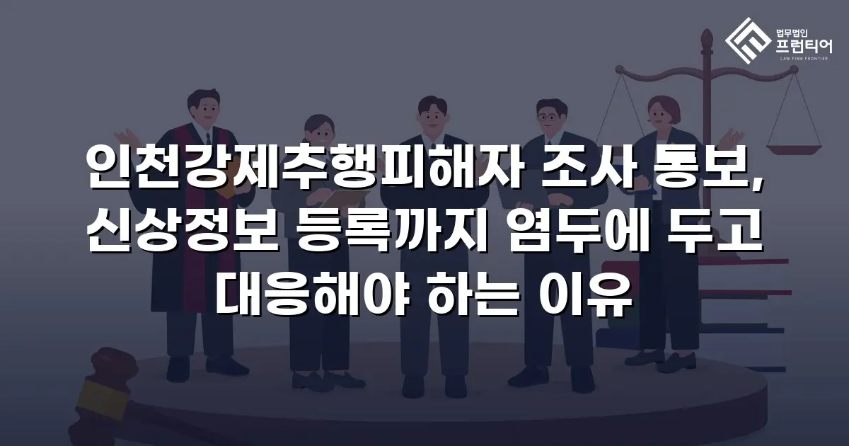 인천강제추행피해자 조사 통보, 신상정보 등록까지 염두에 두고 대응해야 하는 이유