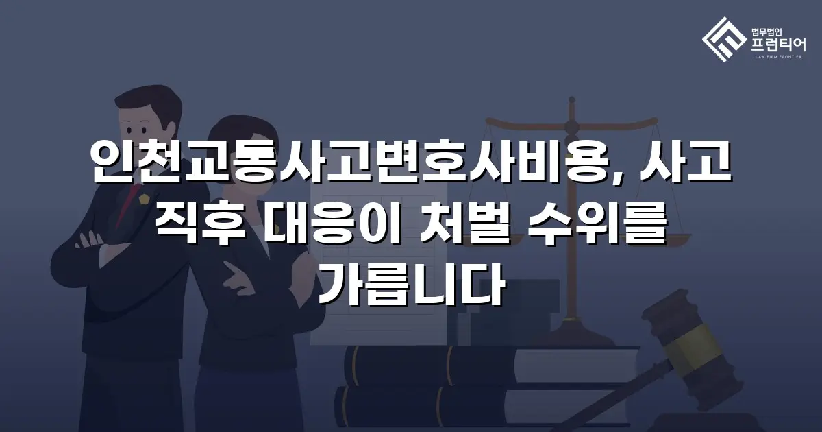 인천교통사고변호사비용, 사고 직후 대응이 처벌 수위를 가릅니다