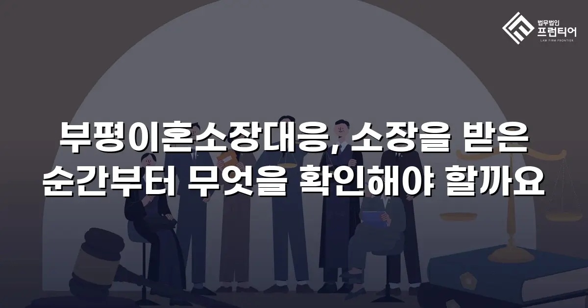 부평이혼소장대응, 소장을 받은 순간부터 무엇을 확인해야 할까요