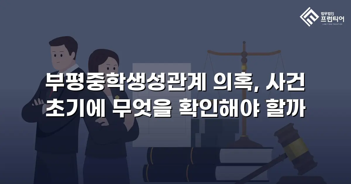 부평중학생성관계 의혹, 사건 초기에 무엇을 확인해야 할까