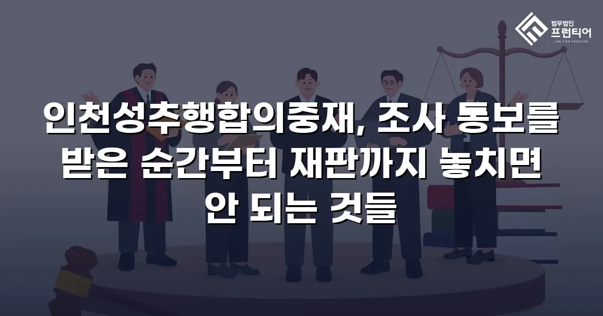 인천성추행합의중재, 조사 통보를 받은 순간부터 재판까지 놓치면 안 되는 것들
