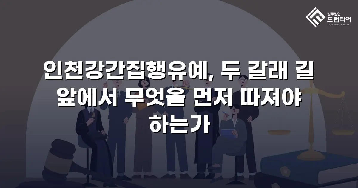 인천강간집행유예, 두 갈래 길 앞에서 무엇을 먼저 따져야 하는가