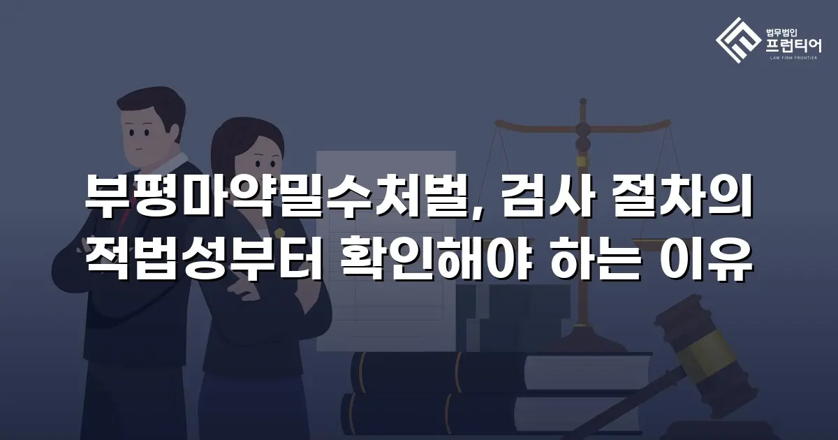 부평마약밀수처벌, 검사 절차의 적법성부터 확인해야 하는 이유