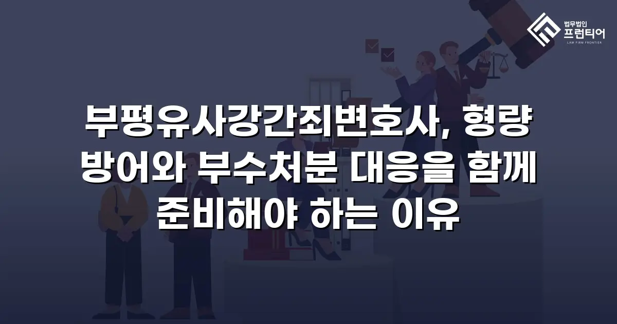 부평유사강간죄변호사, 형량 방어와 부수처분 대응을 함께 준비해야 하는 이유