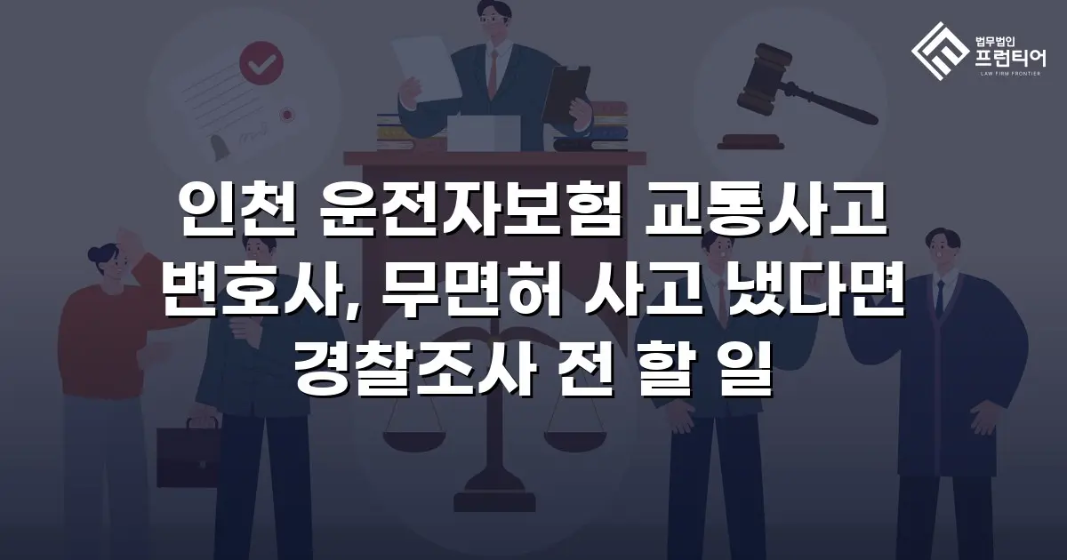 인천 운전자보험 교통사고 변호사, 무면허 사고 냈다면 경찰조사 전 할 일