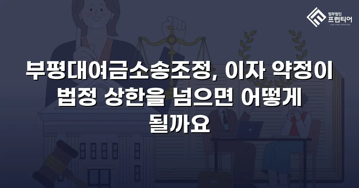 부평대여금소송조정, 이자 약정이 법정 상한을 넘으면 어떻게 될까요