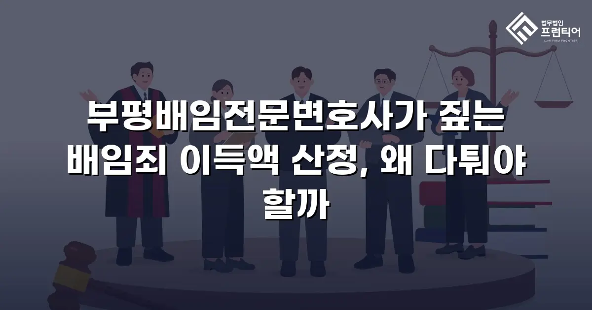 부평배임전문변호사가 짚는 배임죄 이득액 산정, 왜 다퉈야 할까
