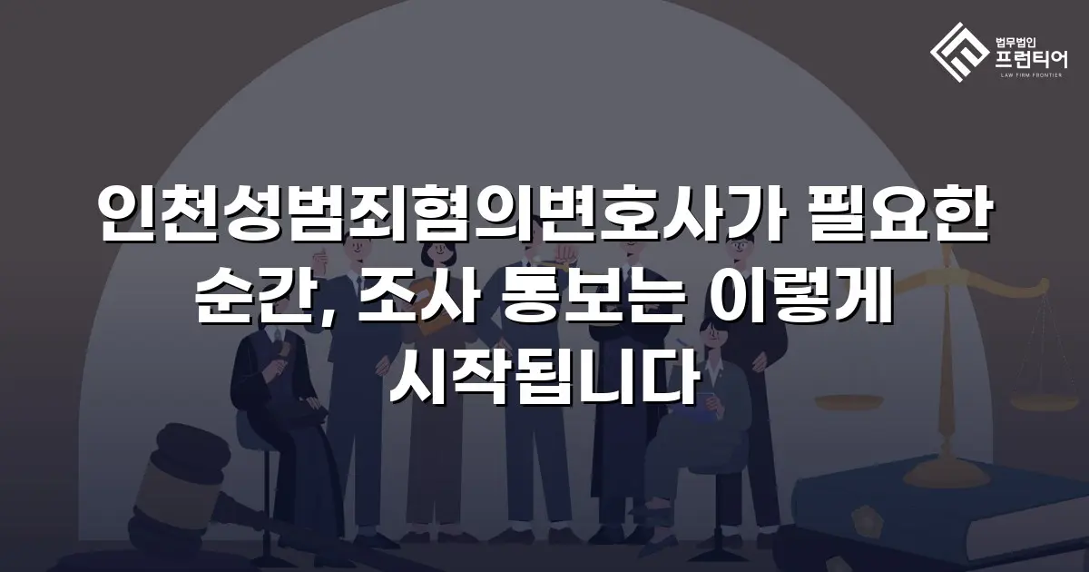 인천성범죄혐의변호사가 필요한 순간, 조사 통보는 이렇게 시작됩니다