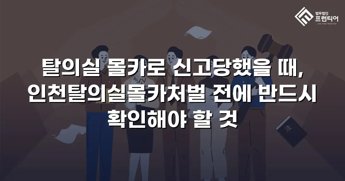 탈의실 몰카로 신고당했을 때, 인천탈의실몰카처벌 전에 반드시 확인해야 할 것
