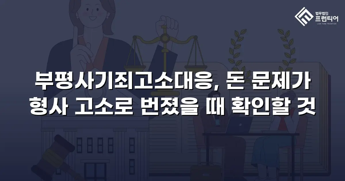 부평사기죄고소대응, 돈 문제가 형사 고소로 번졌을 때 확인할 것
