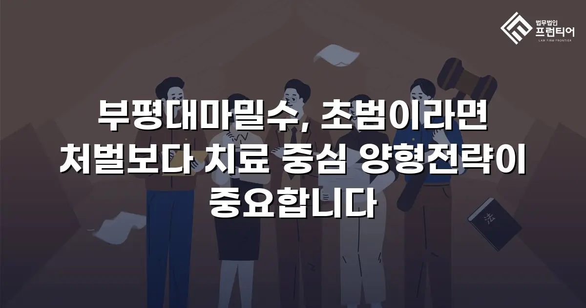 부평대마밀수, 초범이라면 처벌보다 치료 중심 양형전략이 중요합니다