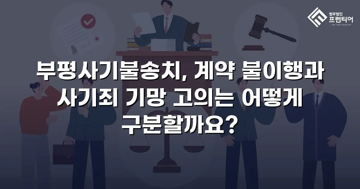 부평사기불송치, 계약 불이행과 사기죄 기망 고의는 어떻게 구분할까요?