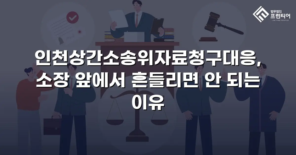 인천상간소송위자료청구대응, 소장 앞에서 흔들리면 안 되는 이유