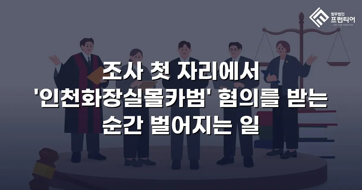 조사 첫 자리에서 '인천화장실몰카범' 혐의를 받는 순간 벌어지는 일