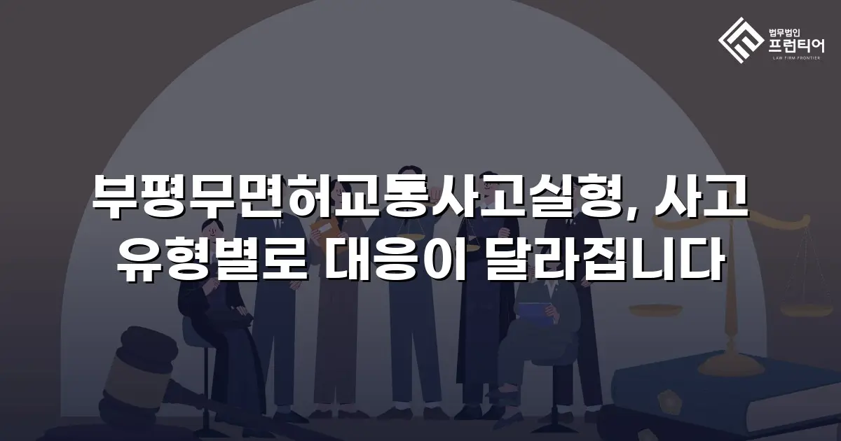부평무면허교통사고실형, 사고 유형별로 대응이 달라집니다