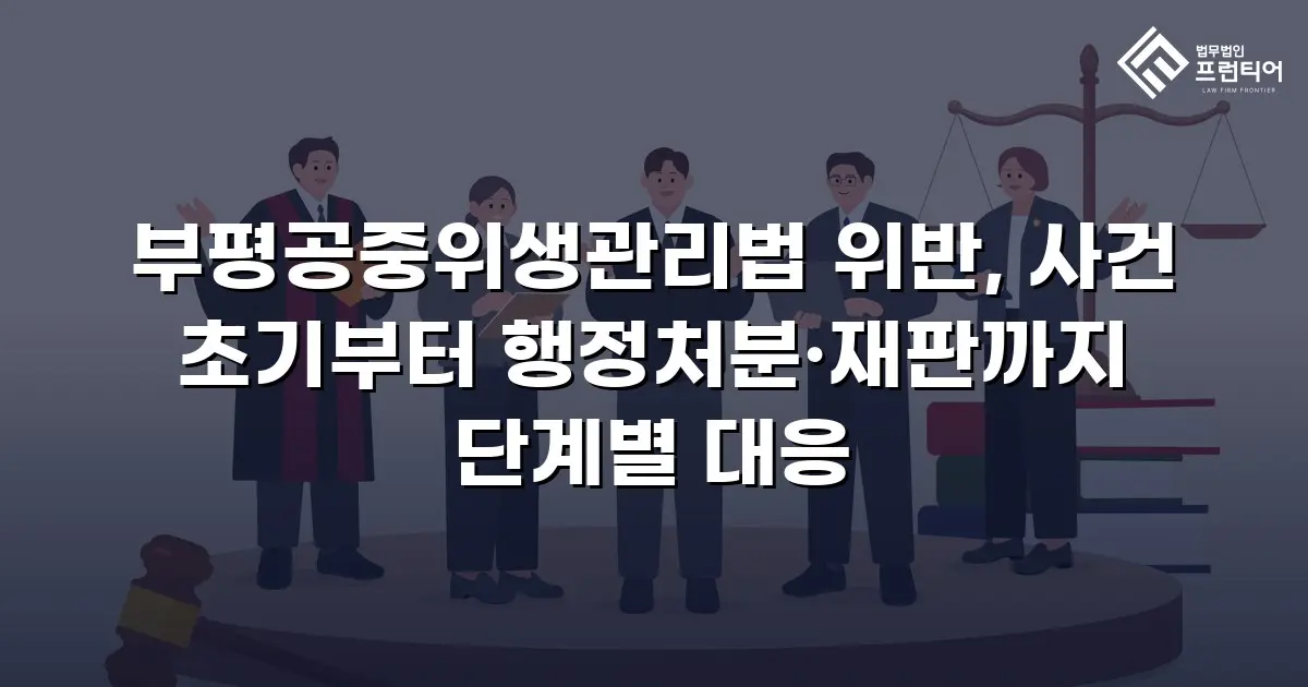 부평공중위생관리법 위반, 사건 초기부터 행정처분·재판까지 단계별 대응