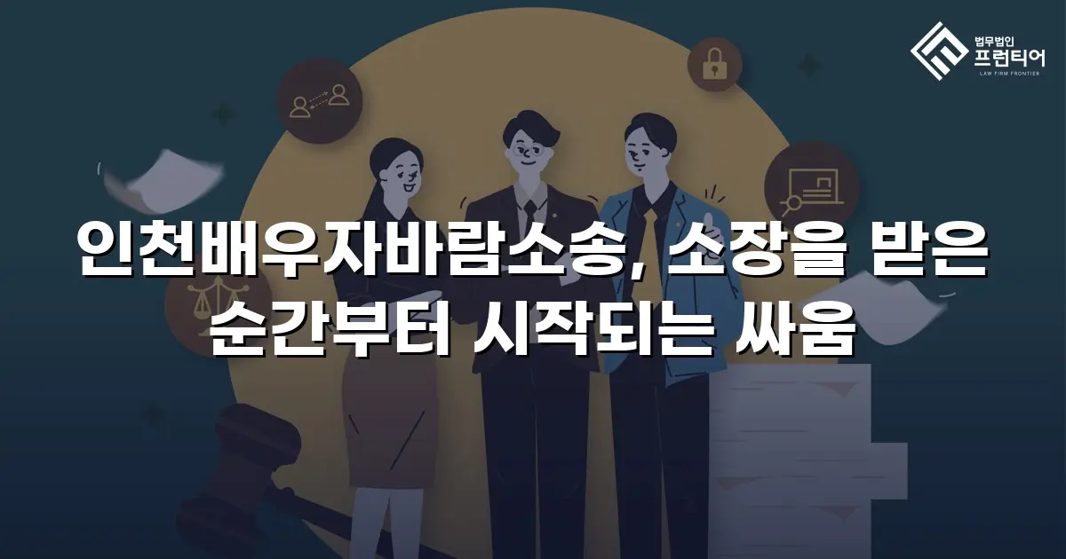 인천배우자바람소송, 소장을 받은 순간부터 시작되는 싸움