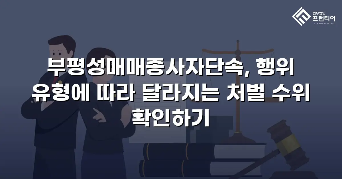 부평성매매종사자단속, 행위 유형에 따라 달라지는 처벌 수위 확인하기