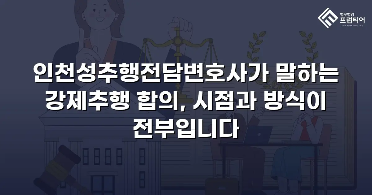 인천성추행전담변호사가 말하는 강제추행 합의, 시점과 방식이 전부입니다