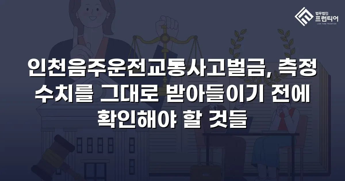 인천음주운전교통사고벌금, 측정 수치를 그대로 받아들이기 전에 확인해야 할 것들