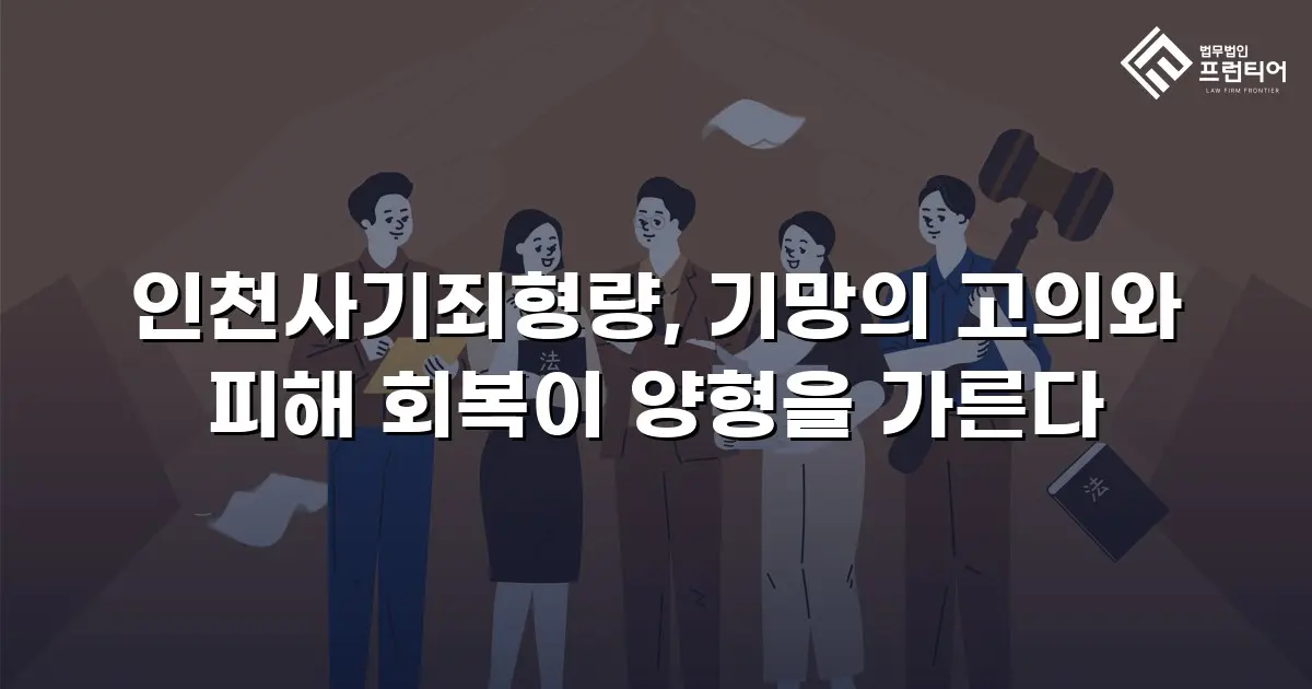 인천사기죄형량, 기망의 고의와 피해 회복이 양형을 가른다