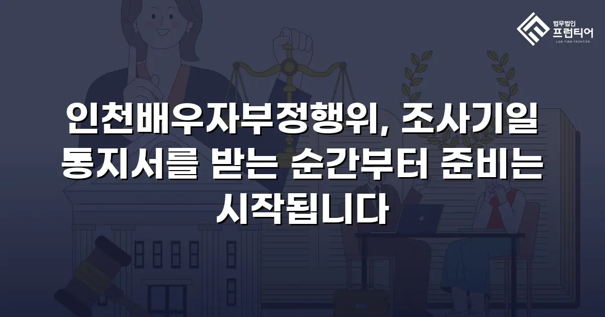 인천배우자부정행위, 조사기일 통지서를 받는 순간부터 준비는 시작됩니다
