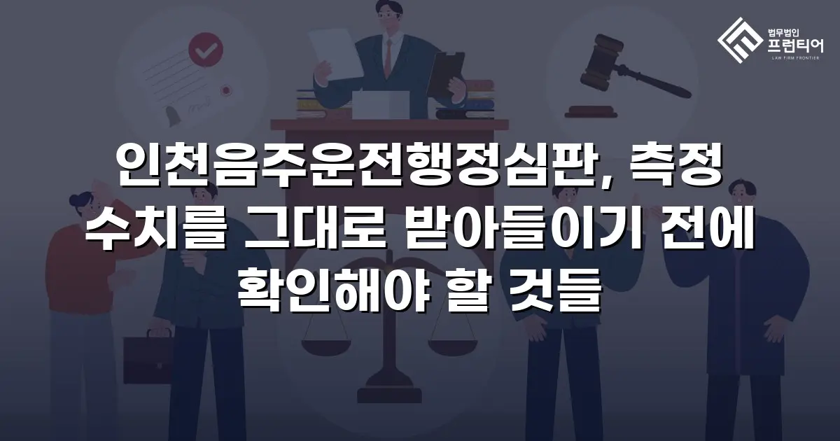 인천음주운전행정심판, 측정 수치를 그대로 받아들이기 전에 확인해야 할 것들