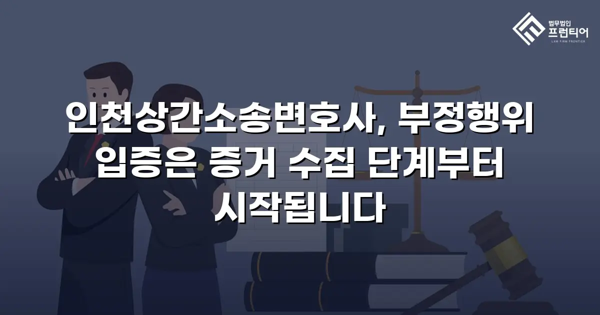 인천상간소송변호사, 부정행위 입증은 증거 수집 단계부터 시작됩니다