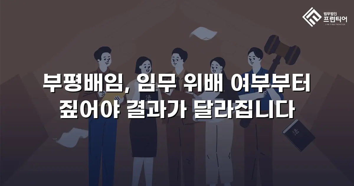 부평배임, 임무 위배 여부부터 짚어야 결과가 달라집니다