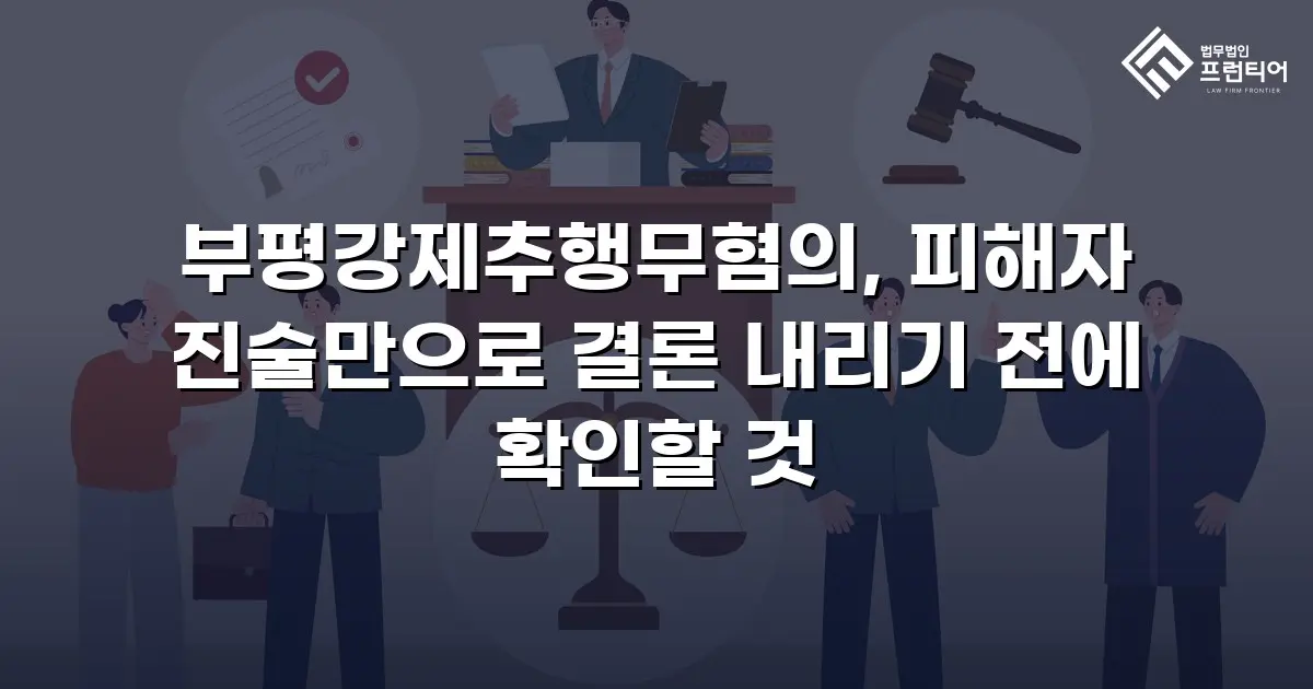 부평강제추행무혐의, 피해자 진술만으로 결론 내리기 전에 확인할 것