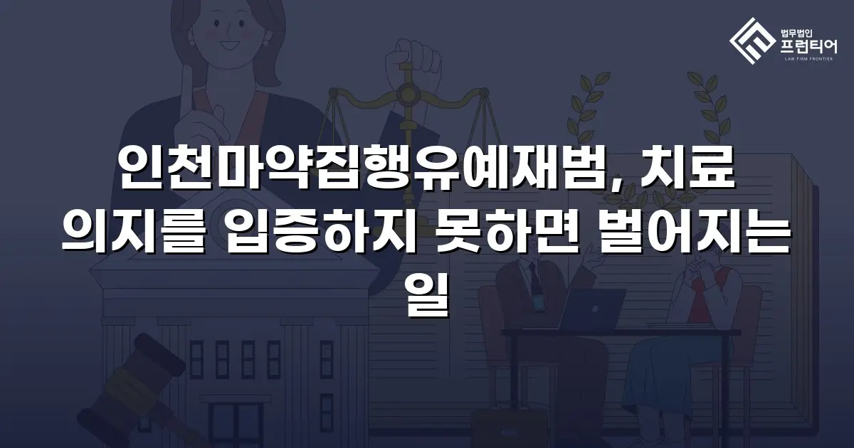 인천마약집행유예재범, 치료 의지를 입증하지 못하면 벌어지는 일