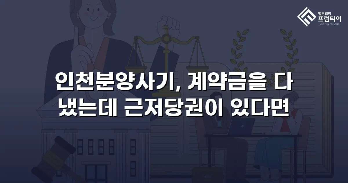 인천분양사기, 계약금을 다 냈는데 근저당권이 있다면