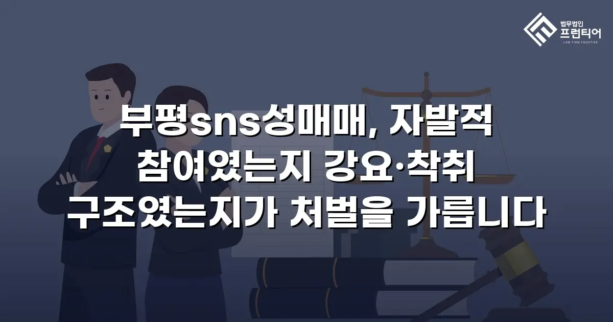 부평sns성매매, 자발적 참여였는지 강요·착취 구조였는지가 처벌을 가릅니다