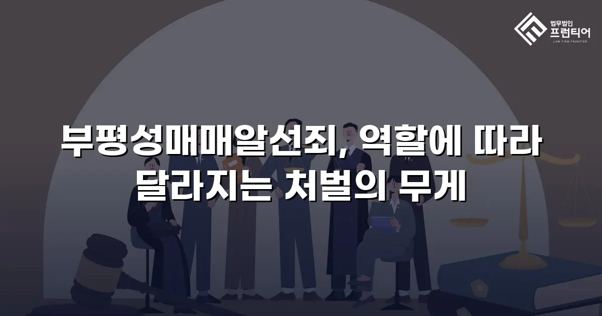 부평성매매알선죄, 역할에 따라 달라지는 처벌의 무게