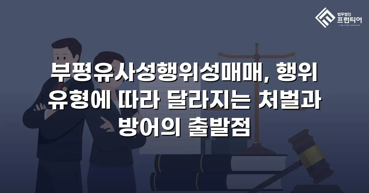 부평유사성행위성매매, 행위 유형에 따라 달라지는 처벌과 방어의 출발점