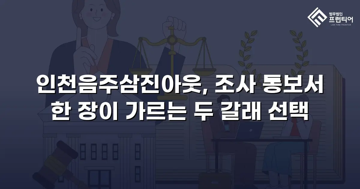 인천음주삼진아웃, 조사 통보서 한 장이 가르는 두 갈래 선택