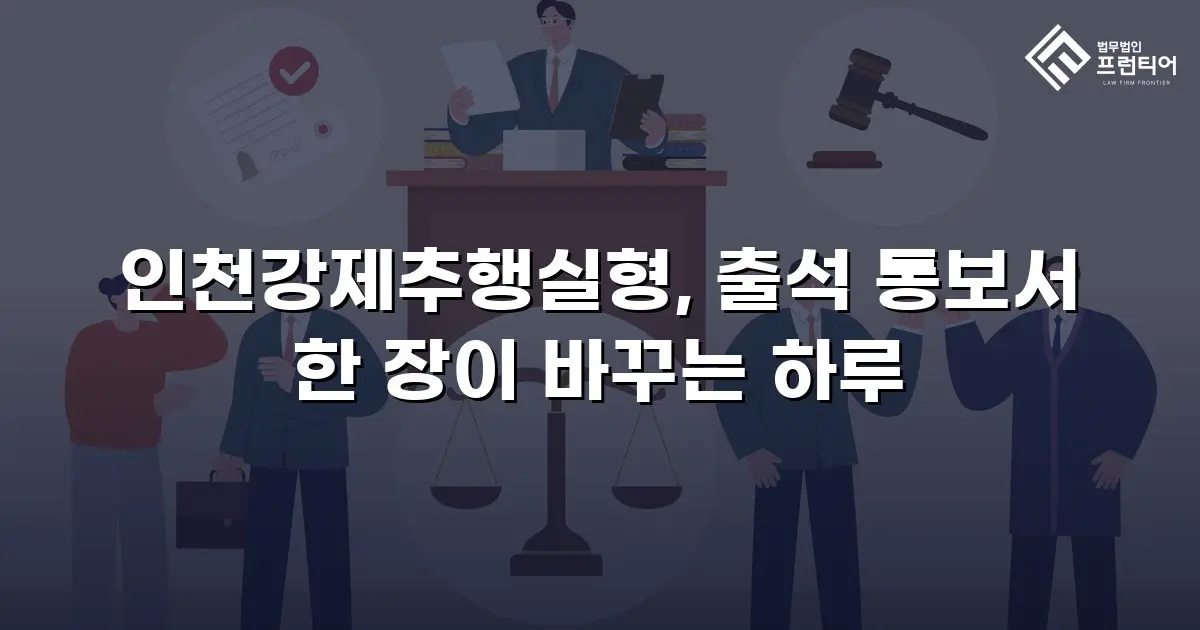 인천강제추행실형, 출석 통보서 한 장이 바꾸는 하루