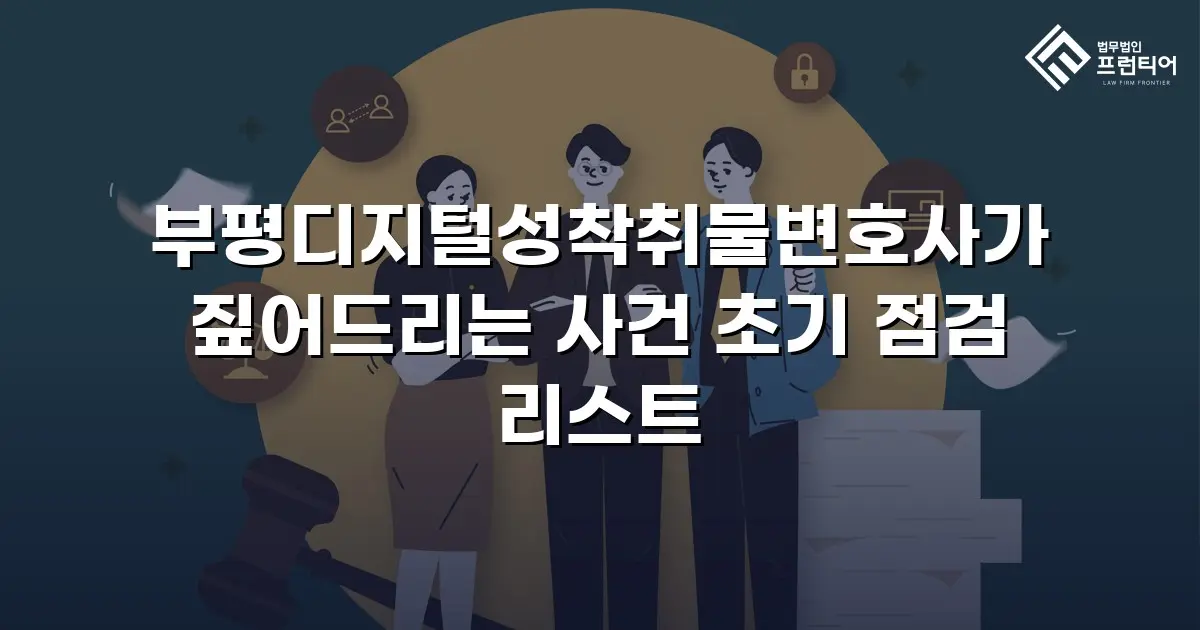 부평디지털성착취물변호사가 짚어드리는 사건 초기 점검 리스트
