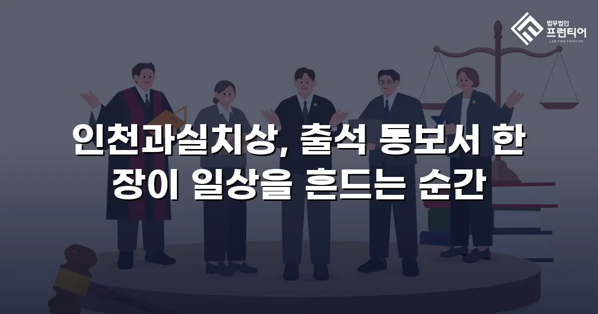 인천과실치상, 출석 통보서 한 장이 일상을 흔드는 순간