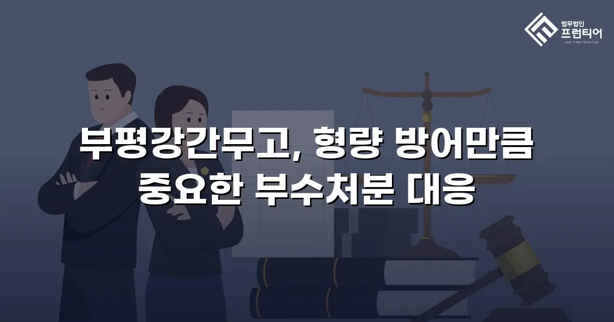 부평강간무고, 형량 방어만큼 중요한 부수처분 대응
