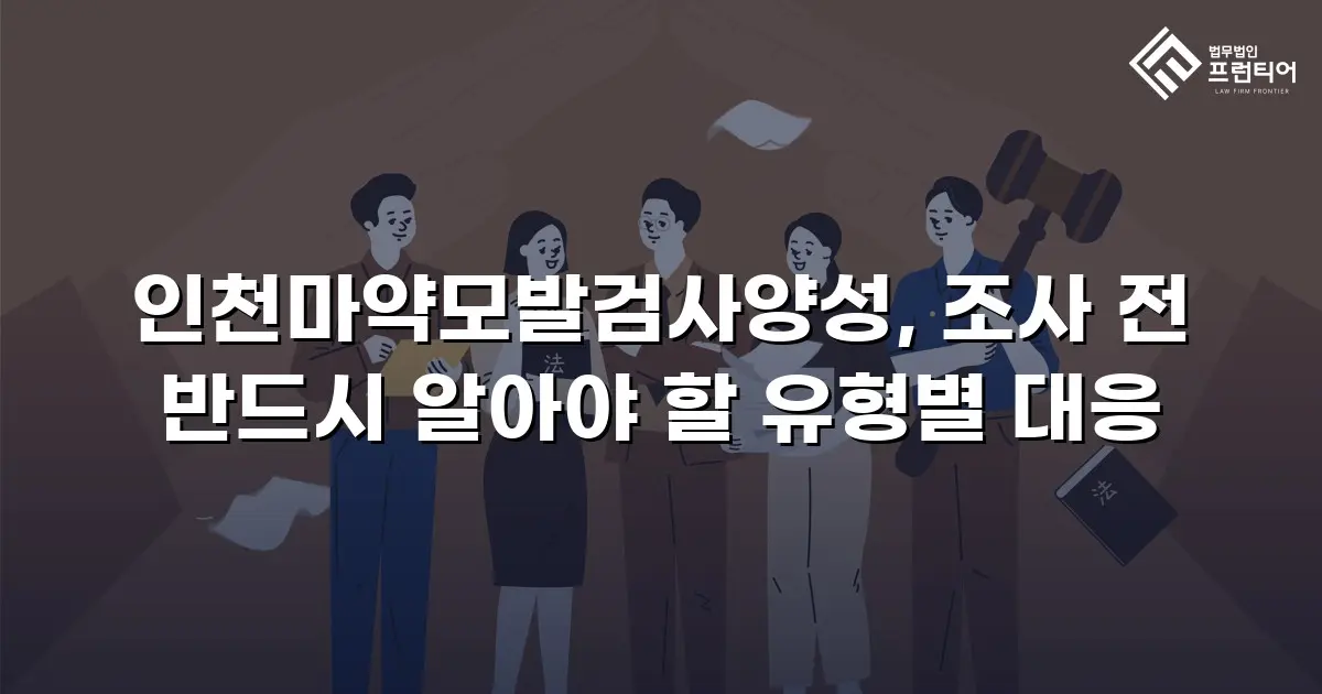 인천마약모발검사양성, 조사 전 반드시 알아야 할 유형별 대응