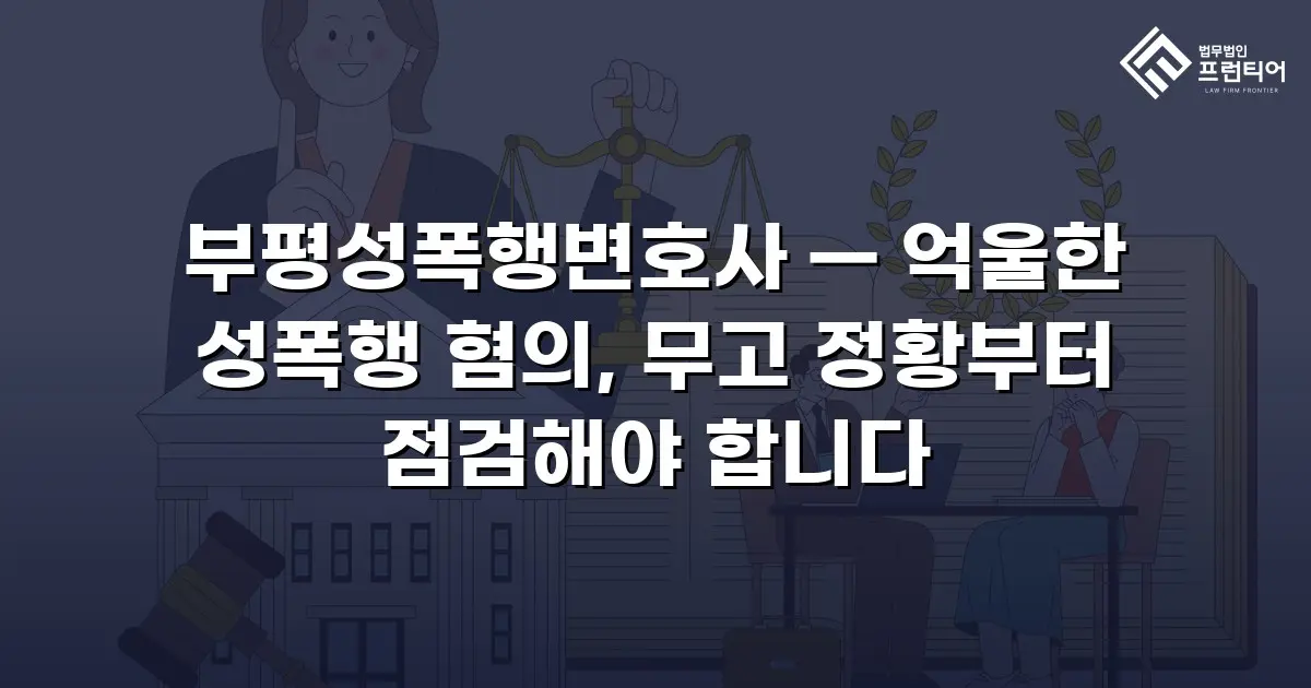 부평성폭행변호사 — 억울한 성폭행 혐의, 무고 정황부터 점검해야 합니다