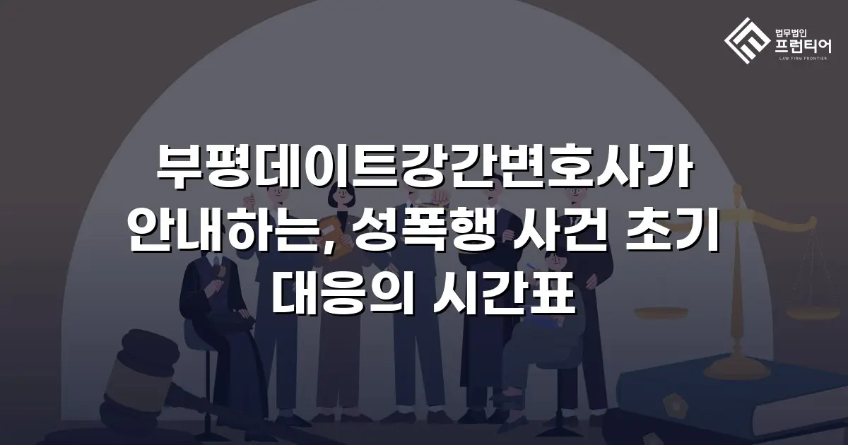부평데이트강간변호사가 안내하는, 성폭행 사건 초기 대응의 시간표