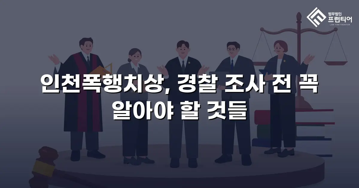 인천폭행치상, 경찰 조사 전 꼭 알아야 할 것들