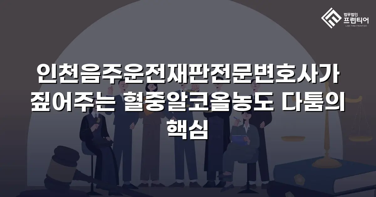 인천음주운전재판전문변호사가 짚어주는 혈중알코올농도 다툼의 핵심
